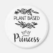 Plant-prinses vegan floral met kroon magneet (Voorkant)