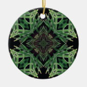 Plant Psychedelic Arts - Patronen - Groene Planten Keramisch Ornament (Voorkant)