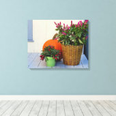 Plant Pumpkin en Pepper - wijngaard van Martha Canvas Afdruk (Insitu (Houten vloer))