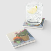 Plant Pumpkin en Pepper - wijngaard van Martha Stenen Onderzetter (Zijkant)