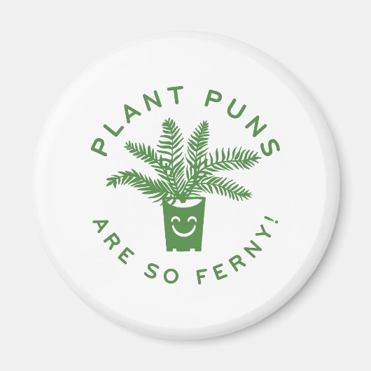 Plant Puns Are So Ferny Magneet (Voorkant)