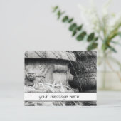 Plant Punten Vroege Lente Zwart Wit Aangepast Beri Briefkaart (Staand voorkant)