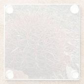 Plant Rood Barrel Cactus Glazen Onderzetter (Achterkant)