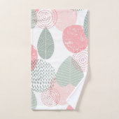 Plant Sage Green en Pink Morandi Bad Handdoek (Handdoek)