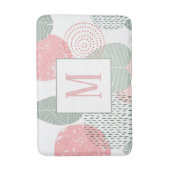 Plant Sage Green en Pink Morandi Badmat (Voorkant Verticaal)