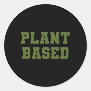 Plant Sed Diet Dino Vegan Vegetarische Natuur Herb Ronde Sticker