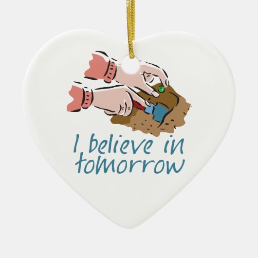 Plant Seeds Gardening Keramisch Ornament (Voorkant)
