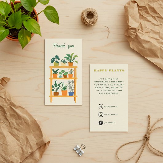 Plant Shop Bedankt Kaart invoegen