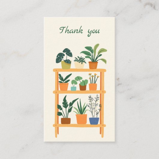 Plant Shop Bedankt Kaart invoegen (Voorkant)