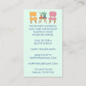 Plant Sitter Houseplant Plant Watering Housesittin Visitekaartje (Achterkant)