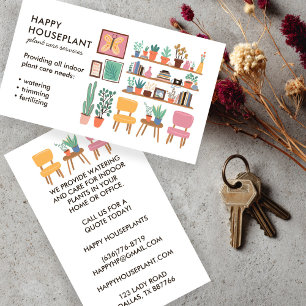 Plant Sitter Houseplant Plant Watering Housesittin Visitekaartje