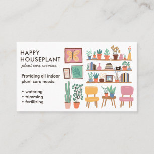 Plant Sitter Houseplant Plant Watering Housesittin Visitekaartje