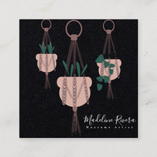 Plant Sitter Macarme Artiest Hanging Plant Vierkante Visitekaartje
