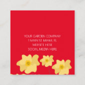 Plant Sitter Red Vierkante Visitekaartje (Achterkant)