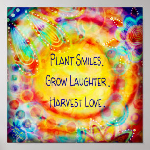 Plant Smile Cheerful Inspirerend Poster