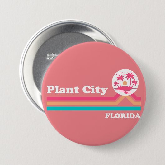  Plant Stad Florida Ronde Button 7,6 Cm (Voorkant /achterkant)