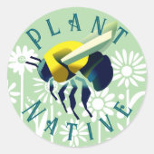 Plant standaard ronde sticker (Voorkant)