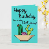 Plant Succulent Garden Birthday Kaart (Gele Bloem)
