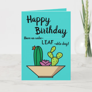 Plant Succulent Garden Birthday Kaart