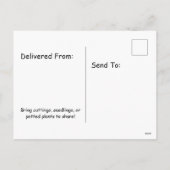 Plant Swap Invitation Earth Day Event Card Feestdagenkaart (Achterkant)