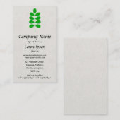 Plant Symbool - Groen op Canvas Visitekaartje (Voorkant / Achterkant)