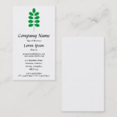 Plant symbool - groen op wit visitekaartje (Voorkant / Achterkant)