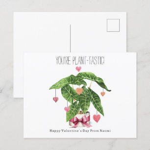 Plant-tastic Houseplant Pun Classroom Valentijn Briefkaart