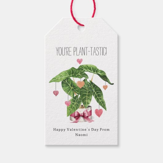 Plant-tastische Houseplant Pun Valentijn Cadeaulabel (Voorkant)
