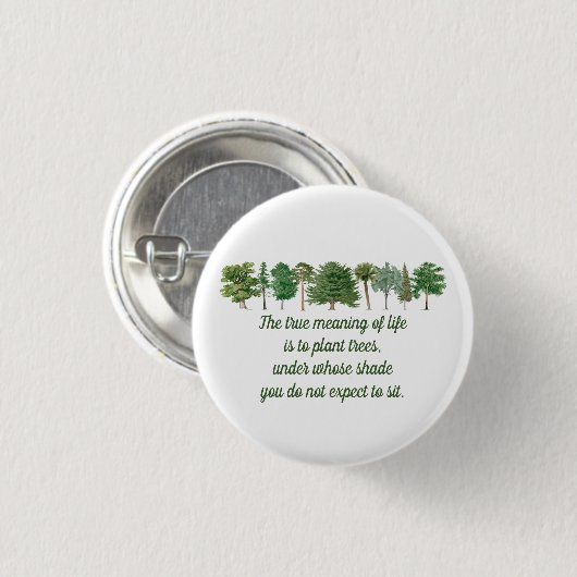 Plant Trees Betekenis van het Gezegde van het Mili Ronde Button 3,2 Cm (Voorkant /achterkant)