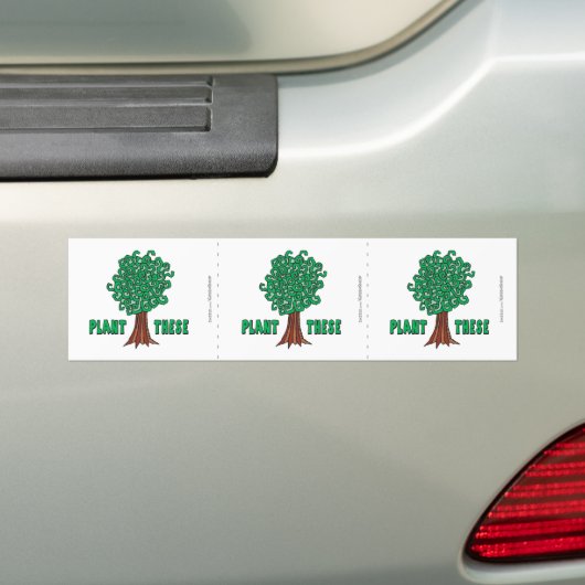 Plant Trees Bumpersticker (Op auto)
