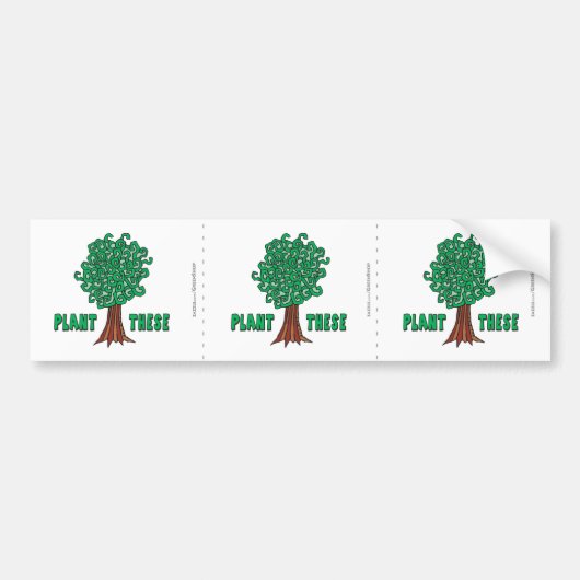 Plant Trees Bumpersticker (Voorkant)