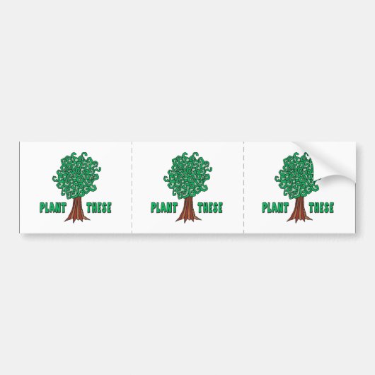 Plant Trees Bumpersticker (Voorkant)