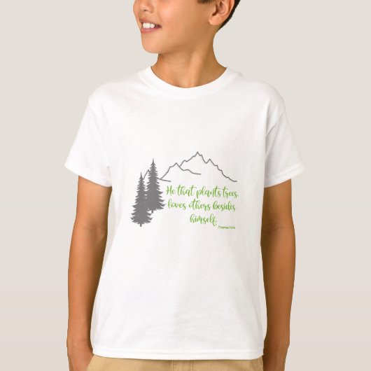 Plant Trees Citaat, beschermt de Bomen Koel T-Shir T-shirt (Voorkant)