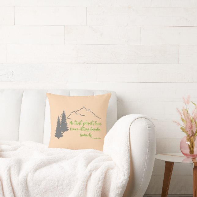 Plant Trees Citaat Thomas Fuller, Grafisch Kussen (Bank)