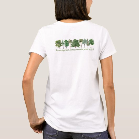 Plant Trees Environmental T-shirt (Achterkant)