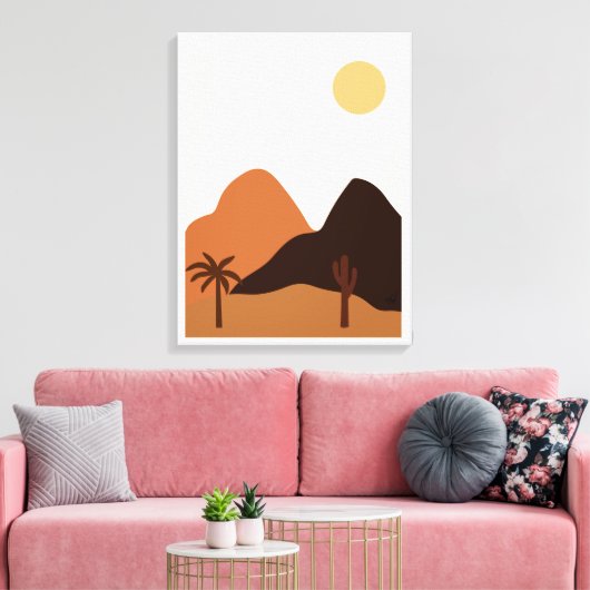 Plant Trees Hill Mountain Canvas Afdruk (Insitu (Woonkamer))