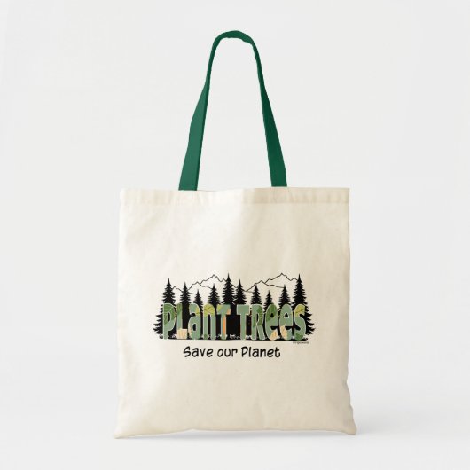 Plant Trees - Red onze planeet, Earth Day Cool Tote Bag (Voorkant)