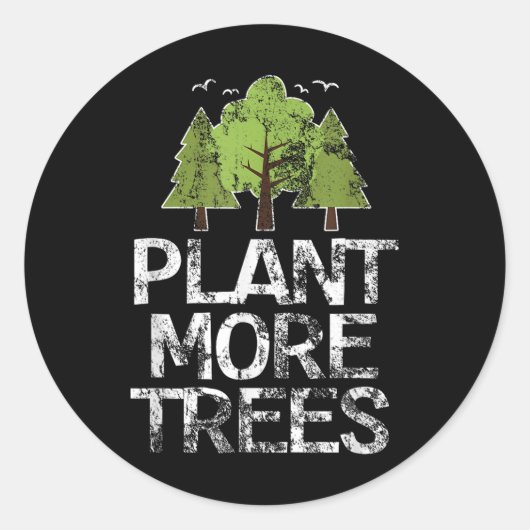 Plant Trees Tree Hugger Earth Day Arbor Day Ronde Sticker (Voorkant)