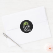 Plant Trees Tree Hugger Earth Day Arbor Day Ronde Sticker (Envelop)