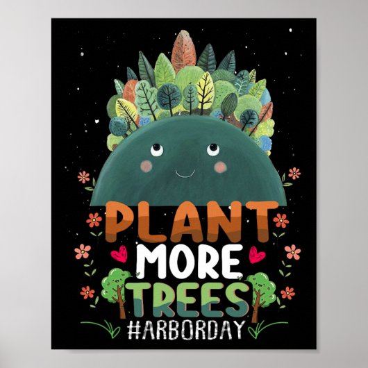Plant Trees Tree Hugger Earth Day Arbor Day Schatt Poster (Voorkant)