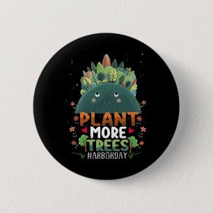 Plant Trees Tree Hugger Earth Day Arbor Day Schatt Ronde Button 5,7 Cm