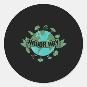 Plant Trees von Arbor Day is een milieubewuste Ronde Sticker