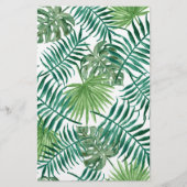 Plant Tropisch Botanisch Palm Leaf Briefpapier (Voorkant)