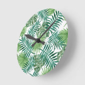 Plant Tropisch Botanisch Palm Leaf Ronde Klok (Hoek)