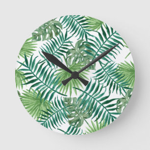 Plant Tropisch Botanisch Palm Leaf Ronde Klok