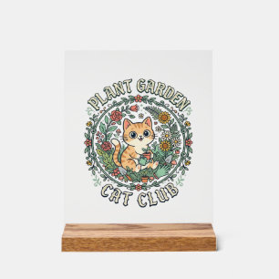 Plant Tuin Kat Grappige Kat Liefhebber Ontwerp - P Acryl Bord