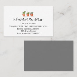 Plant Tuinpotten Verplaatsende Aankondiging Kaarte