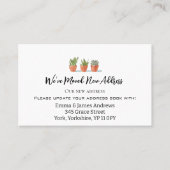 Plant Tuinpotten Verplaatsende Aankondiging Kaarte (Voorkant)