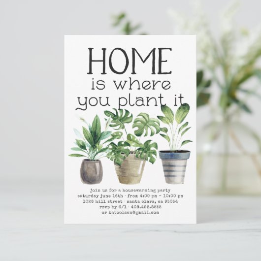 Plant | Uitnodiging voor de opwarming van de aarde (Staand voorkant)