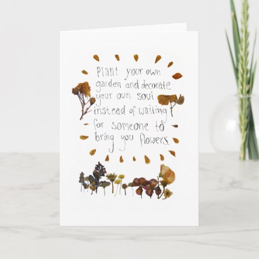 Plant Uw Eigen Inspirerend van de Tuin Kaart (Voorkant)